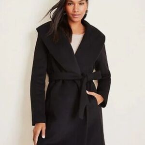 Ann Taylor wrap shawl belted coat large tall